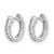 Rhodium-Plated 14K White Gold 0.14ct Lab-Grown Diamond Hinged Hoop Earrings, 11 mm - View 2