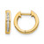 14K Yellow Gold 0.14ct Lab-Grown Diamond Hinged Hoop Earrings, 11 mm