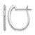 Rhodium-Plated 14K White Gold 0.2ct Lab-Grown Diamond Hinged Hoop Earrings, 16.65 mm