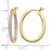 14K Yellow Gold 0.5ct Lab-Grown Diamond In and Out Hoop Earrings, 26.8 mm - View 4