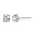 Rhodium-Plated 14K White Gold 0.48ct Lab-Grown Diamond Twisted Setting Stud Stud Earrings, 5.7 mm