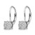 Rhodium-Plated 14K White Gold 0.148ct Lab-Grown Diamond Cluster Drop Leverback Earrings, 17.55 mm - View 2