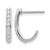Rhodium-Plated 14K White Gold 0.192ct Lab-Grown Diamond J-Hoop Post Earrings, 14.9 mm