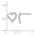Rhodium-Plated 14K White Gold 0.1ct Lab-Grown Diamond Heart Stud Earrings, 11.7 mm - View 4