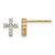 14K Yellow Gold 0.096ct Lab-Grown Diamond Cross Stud Earrings, 8 mm