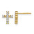14K Yellow Gold 0.192ct Lab-Grown Diamond Cross Stud Earrings, 10 mm