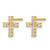 14K Yellow Gold 0.192ct Lab-Grown Diamond Cross Stud Earrings, 10 mm - View 2