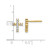14K Yellow Gold 0.192ct Lab-Grown Diamond Cross Stud Earrings, 10 mm - View 4