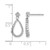 Rhodium-Plated 14K White Gold 0.252ct Lab-Grown Diamond Dangle Teardrop Post Earrings, 17.4 mm - View 4