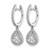 Rhodium-Plated 14K White Gold 0.508ct Lab-Grown Diamond Halo Hinged Hoop Drop Earrings, 22.7 mm - View 2