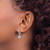 Rhodium-Plated 14K White Gold 0.508ct Lab-Grown Diamond Halo Hinged Hoop Drop Earrings, 22.7 mm - View 3
