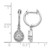 Rhodium-Plated 14K White Gold 0.508ct Lab-Grown Diamond Halo Hinged Hoop Drop Earrings, 22.7 mm - View 4