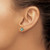 Rhodium-Plated 14K White Gold 0.01ct Lab-Grown Diamond and Lab-Created Emerald Fashion Stud Earrings, 7.5 mm - View 3