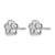 Rhodium-Plated True Origin 14K White Gold 0.74ct Lab-Grown Diamond Floral Stud Earrings, 8.44 mm - View 2