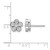 Rhodium-Plated True Origin 14K White Gold 0.74ct Lab-Grown Diamond Floral Stud Earrings, 8.44 mm - View 6