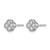 Rhodium-Plated True Origin 14K White Gold 0.496ct Lab-Grown Diamond Bloom Floral Stud Earrings, 6.95 mm - View 2