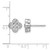 Rhodium-Plated True Origin 14K White Gold 0.99ct Lab-Grown Diamond Bloom Floral Stud Earrings, 8.9 mm - View 6