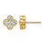 True Origin 14K Yellow Gold 0.99ct Lab-Grown Diamond Bloom Floral Stud Earrings, 8.9 mm