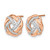 14K Rose Gold Polished 0.248ct Diamond Love Knot Stud Earrings - View 2