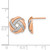 14K Rose Gold Polished 0.248ct Diamond Love Knot Stud Earrings - View 4