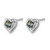 Rhodium-Plated 14K White Gold 4 mm Heart Mystic Fire Topaz and 0.014ct Diamond Stud Earrings, 7.4 mm Long - View 2