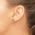 Rhodium-Plated 14K White Gold 4 mm Heart Mystic Fire Topaz and 0.014ct Diamond Stud Earrings, 7.4 mm Long - View 3