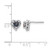 Rhodium-Plated 14K White Gold 4 mm Heart Mystic Fire Topaz and 0.014ct Diamond Stud Earrings, 7.4 mm Long - View 4