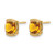 14K Yellow Gold 6 mm Cushion Citrine Stud Earrings, 8.4 mm Long - View 2