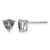 Rhodium-Plated 14K White Gold 5 mm Trillion Mystic Fire Topaz Stud Earrings, 6.25 mm Long