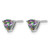 Rhodium-Plated 14K White Gold 5 mm Trillion Mystic Fire Topaz Stud Earrings, 6.25 mm Long - View 2