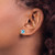 Rhodium-Plated 14K White Gold 5 mm Square Blue Topaz and 0.072ct Diamond Stud Earrings, 7.3 mm Long - View 3