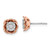 Rhodium-Plated 14K Two-Tone Gold 0.248ct Lab-Grown Diamond Cluster Flower Stud Earrings, 8.15 mm