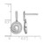 Rhodium-Plated 14K White Gold Circle Swirl 0.294ct Diamond Dangle Earrings, 17.2 mm - View 3