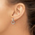 Rhodium-Plated 14K White Gold Circle 0.366ct Diamond Dangle Earrings, 18 mm - View 3