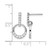 Rhodium-Plated 14K White Gold 0.366ct Lab-Grown Diamond Dangle Circle Post Drop Earrings, 18.1 mm - View 4
