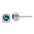 Sterling Silver ANT Lab-Created Alexandrite and 0.112ct Diamond Stud Earrings, 6.53 mm