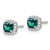 Sterling Silver ANT Lab-Created Alexandrite and 0.112ct Diamond Stud Earrings, 6.53 mm - View 2
