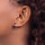 Rhodium-Plated 10K White Gold 0.112ct Lab-Grown Diamond and Lab-Created Ruby Square Halo Stud Earrings, 6.5 mm - View 3