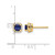 14K Yellow Gold 0.112ct Lab-Grown Diamond and Lab-Created Sapphire Square Halo Stud Earrings, 6.5 mm - View 4