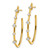 True Origin 14K Yellow Gold 0.512ct Lab-Grown Diamond Post Hoop Earrings, 33 mm - View 2