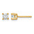14K Yellow Gold 0.485ct Lab-Grown Diamond Cushion Four Prong Stud Earrings, 3.6 mm - EM8794-050-LD