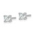 Rhodium-Plated 14K White Gold 0.485ct Lab-Grown Diamond Cushion Four Prong Stud Earrings, 3.6 mm - EM8794-050-WLD - View 2