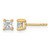14K Yellow Gold 0.771ct Lab-Grown Diamond Cushion Four Prong Stud Earrings, 4.2 mm - EM8794-075-LD