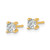 14K Yellow Gold 0.771ct Lab-Grown Diamond Cushion Four Prong Stud Earrings, 4.2 mm - EM8794-075-LD - View 2