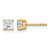 14K Yellow Gold 1.012ct Lab-Grown Diamond Cushion Four Prong Stud Earrings, 4.6 mm - EM8794-100-LD