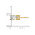 14K Yellow Gold 1.012ct Lab-Grown Diamond Cushion Four Prong Stud Earrings, 4.6 mm - EM8794-100-LD - View 4