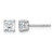 Rhodium-Plated 14K White Gold 1.012ct Lab-Grown Diamond Cushion Four Prong Stud Earrings, 4.6 mm - EM8794-100-WLD
