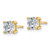 14K Yellow Gold 1.54ct Lab-Grown Diamond Cushion Four Prong Stud Earrings, 5.3 mm - EM8794-150-LD - View 2