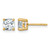 14K Yellow Gold 1.54ct Lab-Grown Diamond Cushion Four Prong Stud Earrings, 5.3 mm - EM8794-150-LG
