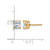 14K Yellow Gold 2ct Lab-Grown Diamond Cushion Four Prong Stud Earrings, 6 mm - EM8794-200C-LD - View 4